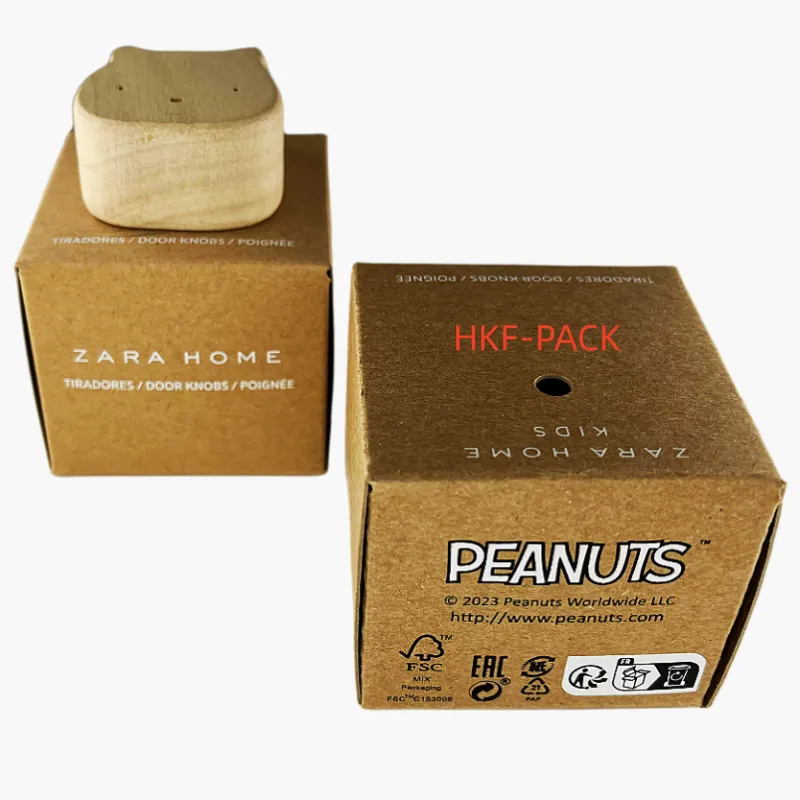 Square kraft paper lock box