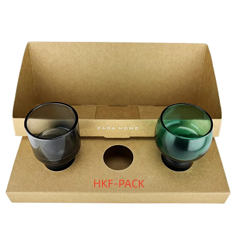 Wine glass box with transparent lid