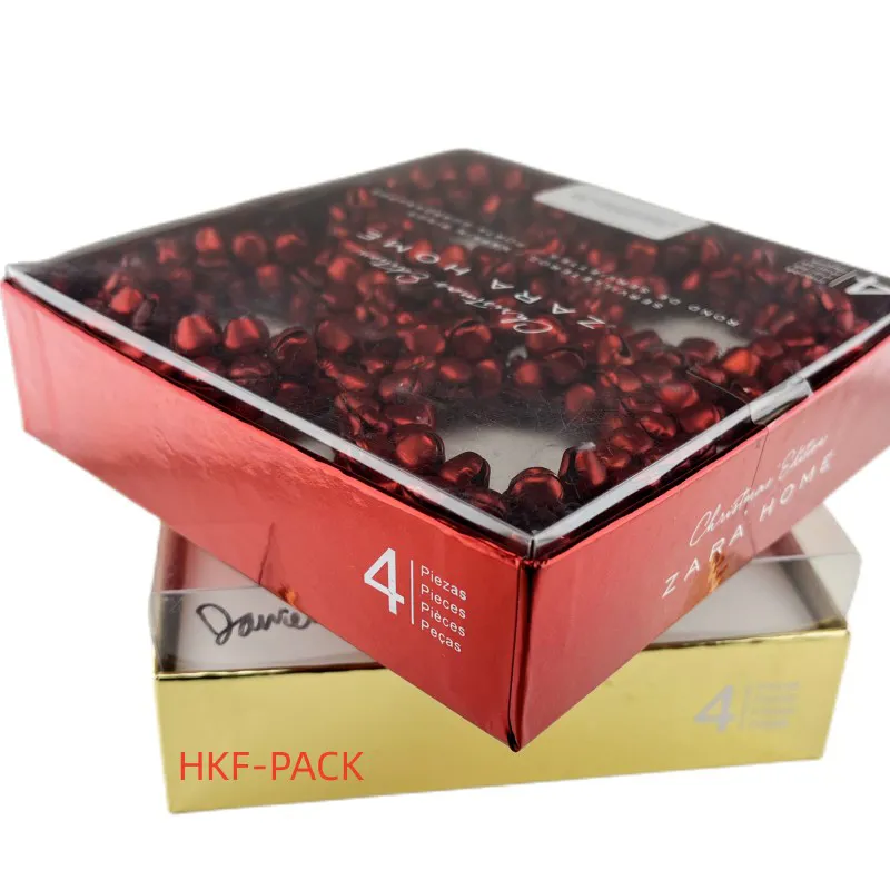 Set of 2 plastic lid gift boxes