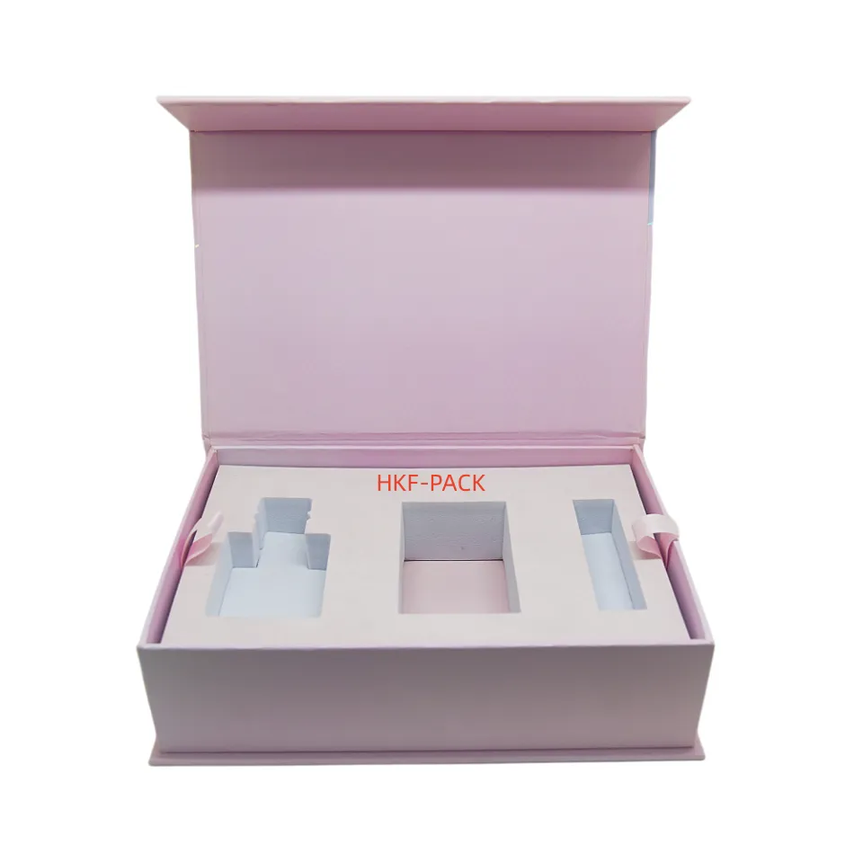 Pink cosmetic skin care box