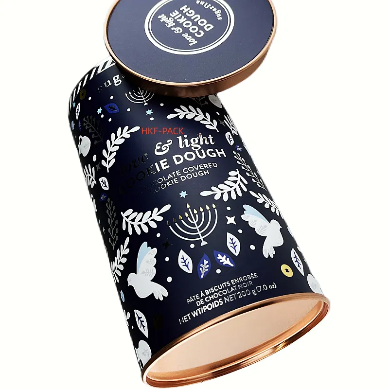 Paper tube packaging with iron cover