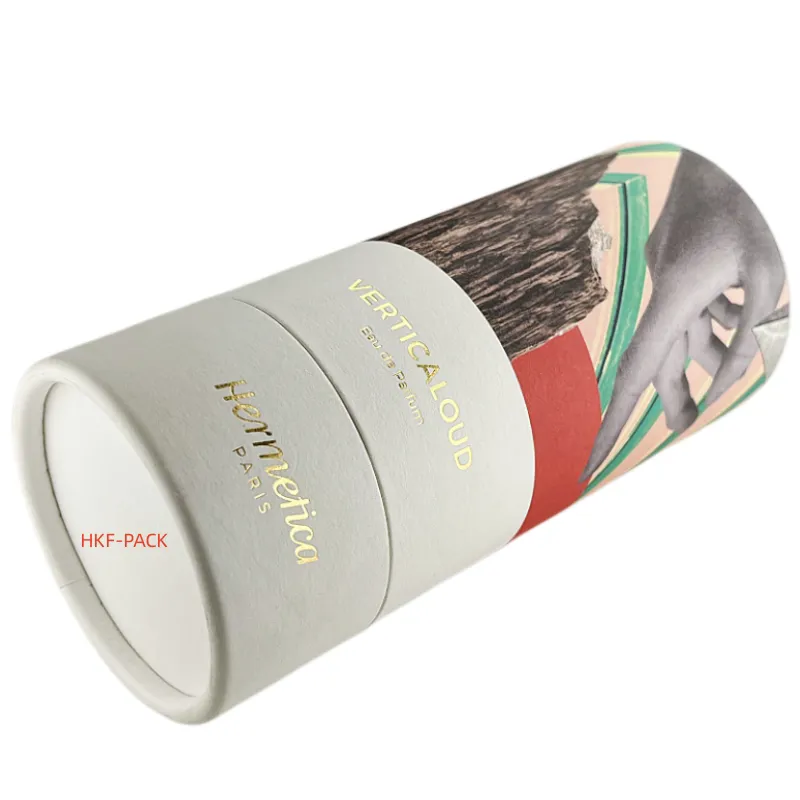 Cylindrical cosmetic packaging box