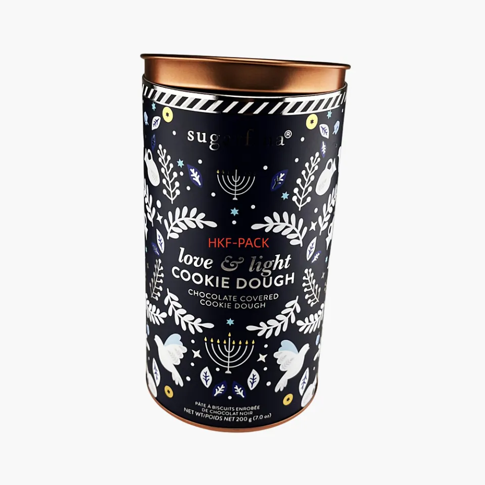 Paper tube packaging with iron cover