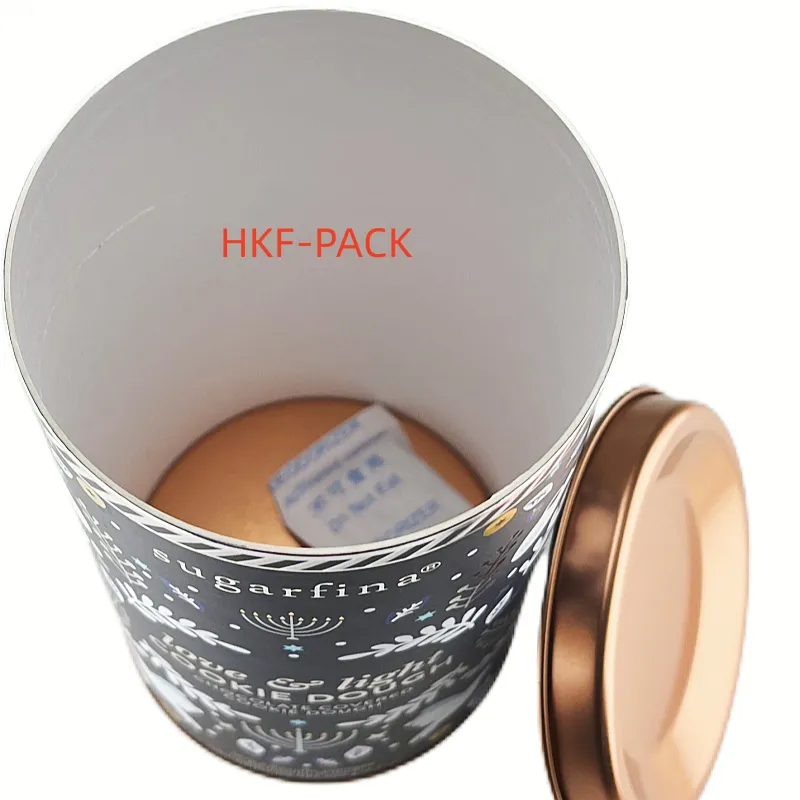 Paper tube packaging with iron cover