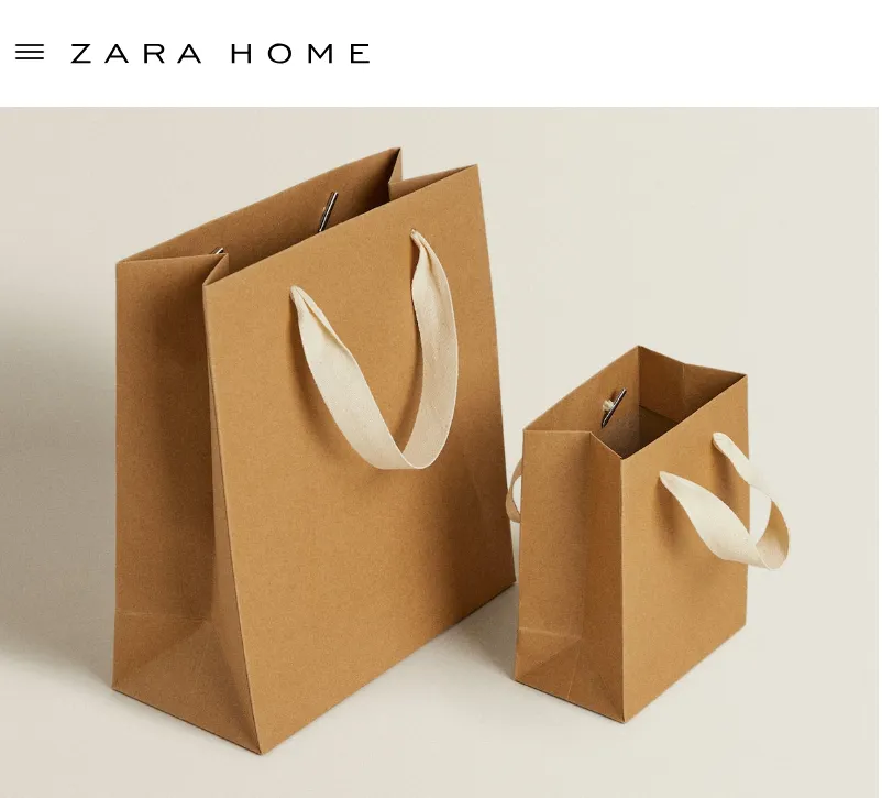 Cotton rope kraft paper bag