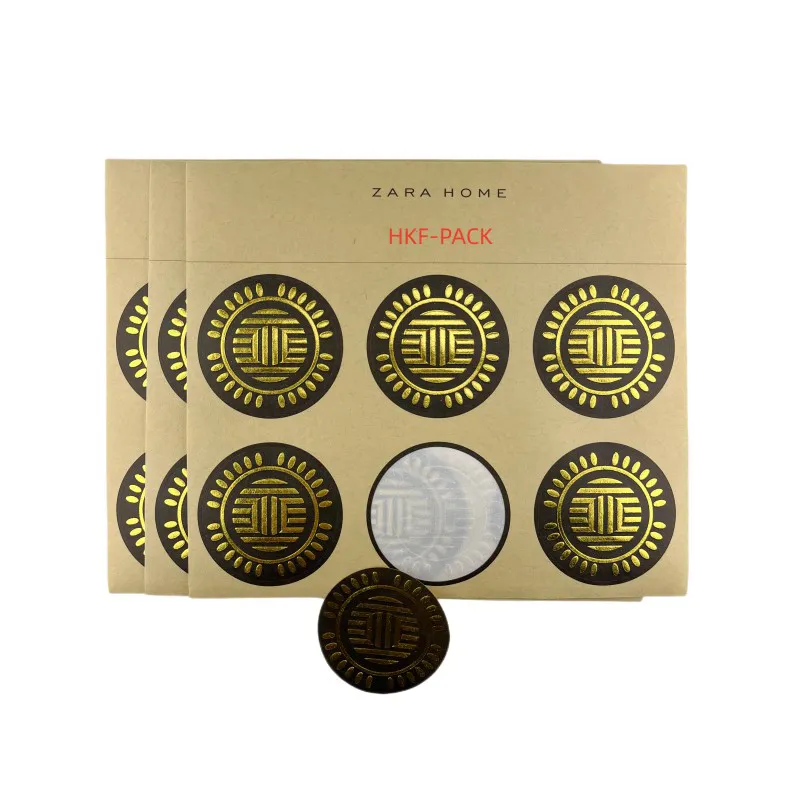 Round hot stamping product label