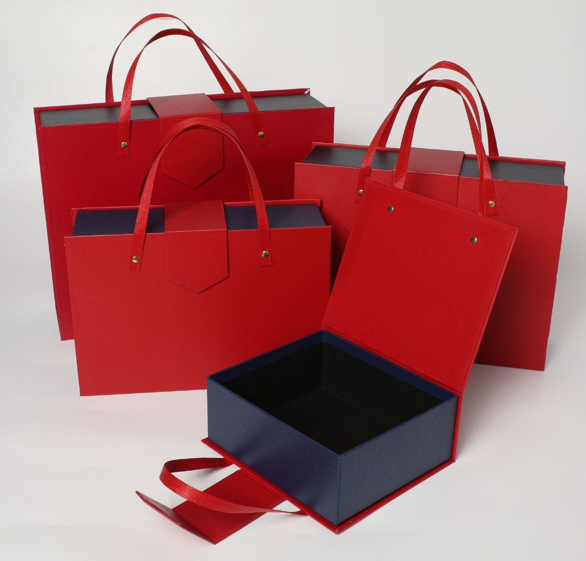 Customized gift box Red gift bag set